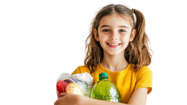 A Compassionate Community Volunteer Girl Engaging in Philanthropic Activities While Holding Donations for Social Causes.