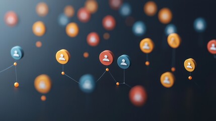 Dynamic social media icons for digital marketing advertising space