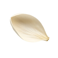 Naklejka premium Single White Petal Isolated On Black Background