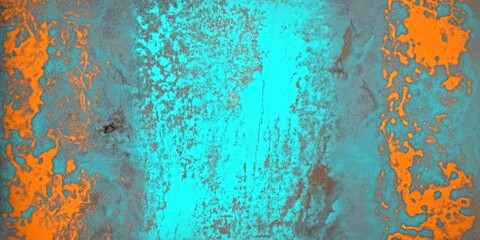 Abstract teal and orange texture