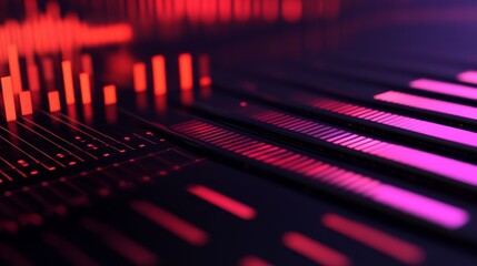 Abstract Digital Visualization of Sound Waves and Audio Frequencies