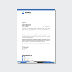 Creative modern clean business letterhead design template