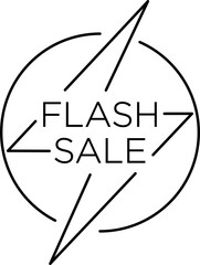 Flash Sale Outline Style Sign