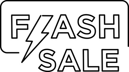 Flash Sale Outline Style Sign