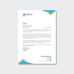 Creative modern clean business letterhead design template