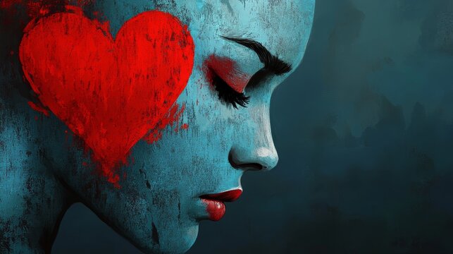 A deep exploration of heartbreak and loss  a heartfelt representation of sadness and emotions