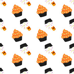 Cupcake Seamless Pattern