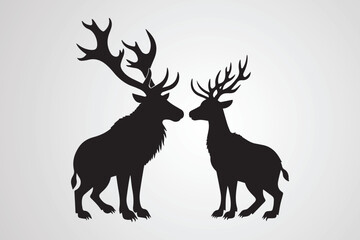 animal silhouettes vector illustration.