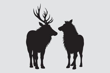 animal silhouettes vector illustration.