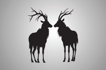 animal silhouettes vector illustration.