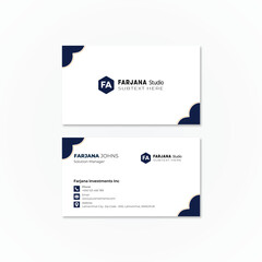 Professional creative clean modern business card template