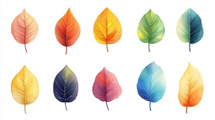 Obraz premium Autumn Leaf Icon Transparent Vector Isolated Single