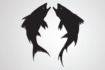 animal silhouettes vector illustration.