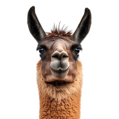 Closeup Portrait of a Curious Llama