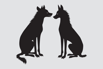 animal silhouettes vector illustration.