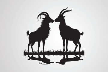 animal silhouettes vector illustration.