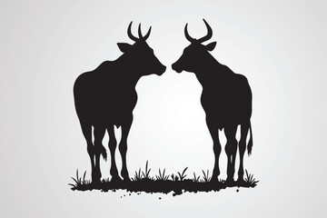 animal silhouettes vector illustration.