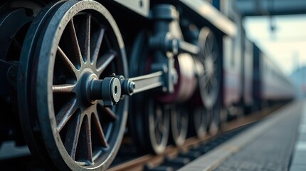 Fototapeta premium A Detailed Shot of a Vintage Typewriter Key Merging into a Modern Laptop Keyboard, Symbolizing the Evolution of Technology