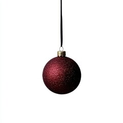 Elegant red Christmas ornament with glitter