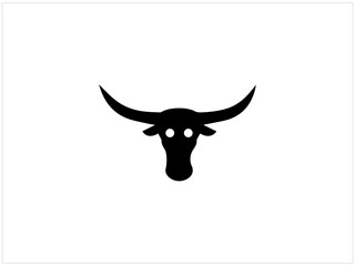 Long horn logo design ,vector , illustration and isolate template design .