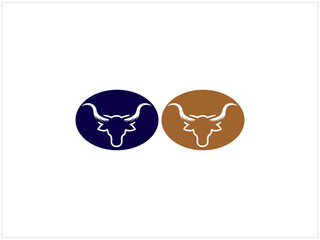 Long horn logo design ,vector , illustration and isolate template design .