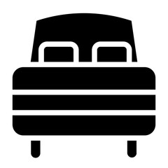 Bed Hotel Sleep Glyph Icon