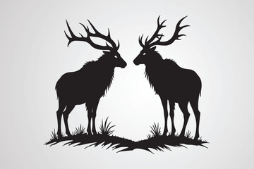 animal silhouettes vector illustration.