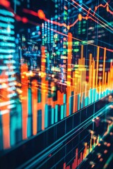 Dynamic Financial Data Display Shows Market Trends