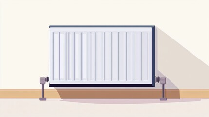 Central Heating Radiator Vector Isolated Illustration for Interior Design Professionals