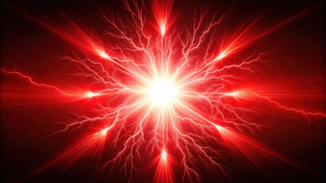 Glowing electric red flash isolated on background, electric, red, flash, light, glowing, bright, shiny, vibrant
