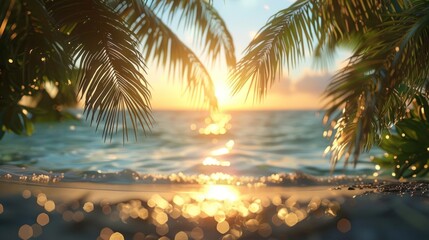 blurred tropical beach background