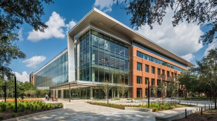 Abstract Geometric University Hall