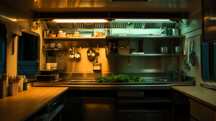 Eco-Friendly Food Truck Kitchen: Minimalist Design