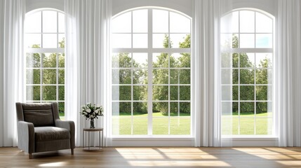 Bright and Airy Living Room with Large Windows