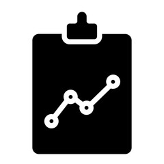 Analytics Clipboard Statistics Glyph Icon
