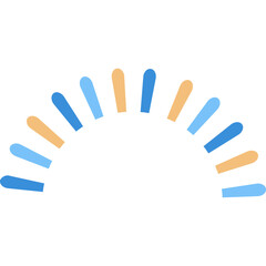 Colorful Fireworks Burst. Vector Icon