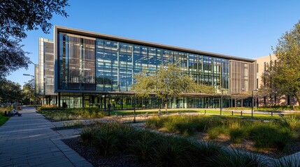 Obraz premium Geometric Abstract Research Center