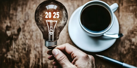 2025 Vision Lightbulb Illustration