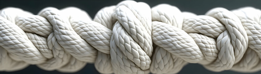 Intricate White Rope Knot 3D Illustration