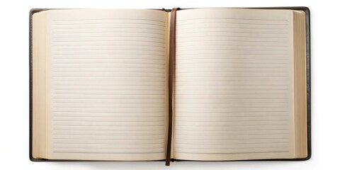 Open diary journal paper book with blank pages for writing, journal, diary, open, paper, book, blank, pages, writing, notebook
