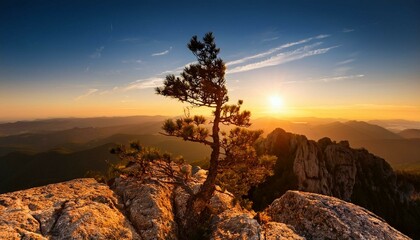 sunset over the mountains