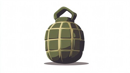Detailed Hand Grenade Vector Illustration for Military Designs