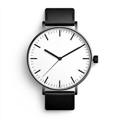 Minimalist black and white wristwatch design