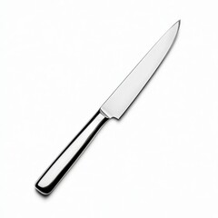 Obraz premium shiny kitchen knife on light background