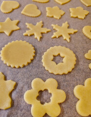A variety of classic Czech linzer cookies (