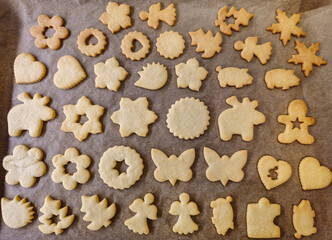 Traditional Czech Christmas linzer cookies, 