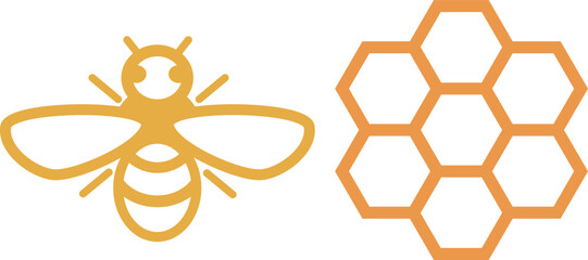 ミツバチ　ハニカム　アイコン