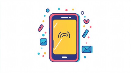 Professional Phone Call Outline Icon Vector Design for Communication Concept