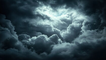 Obraz premium Dark Storm Clouds Fill The Ominous Sky