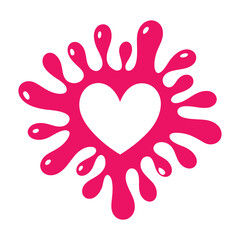 Obraz premium Heart Splash Logo Design for Modern Branding.